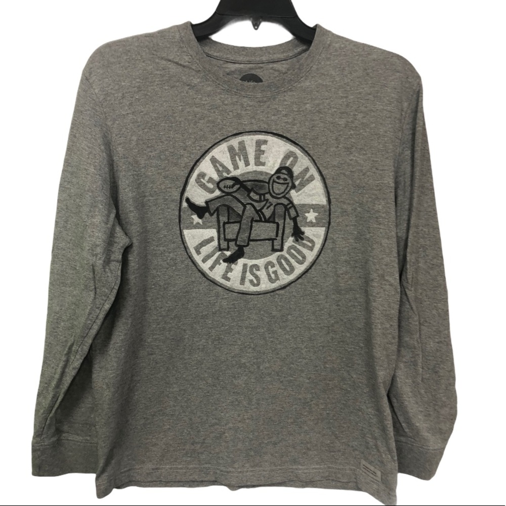 LIFE IS GOOD GAME ON FOOTBALL SHIRT L